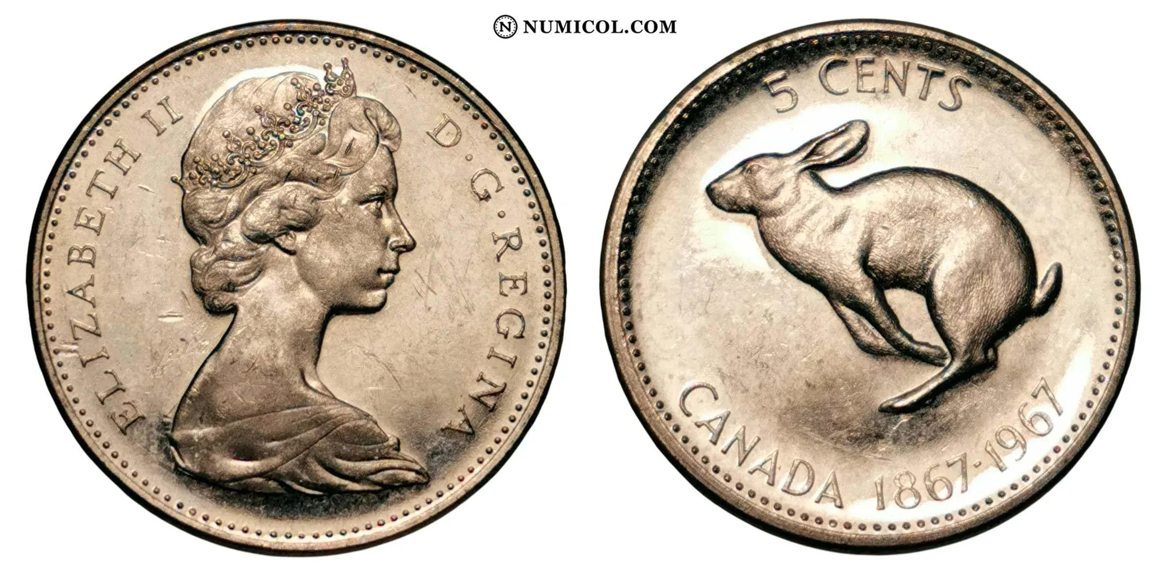 5 Cents - Elizabeth II (2nd portrait, Confederation)