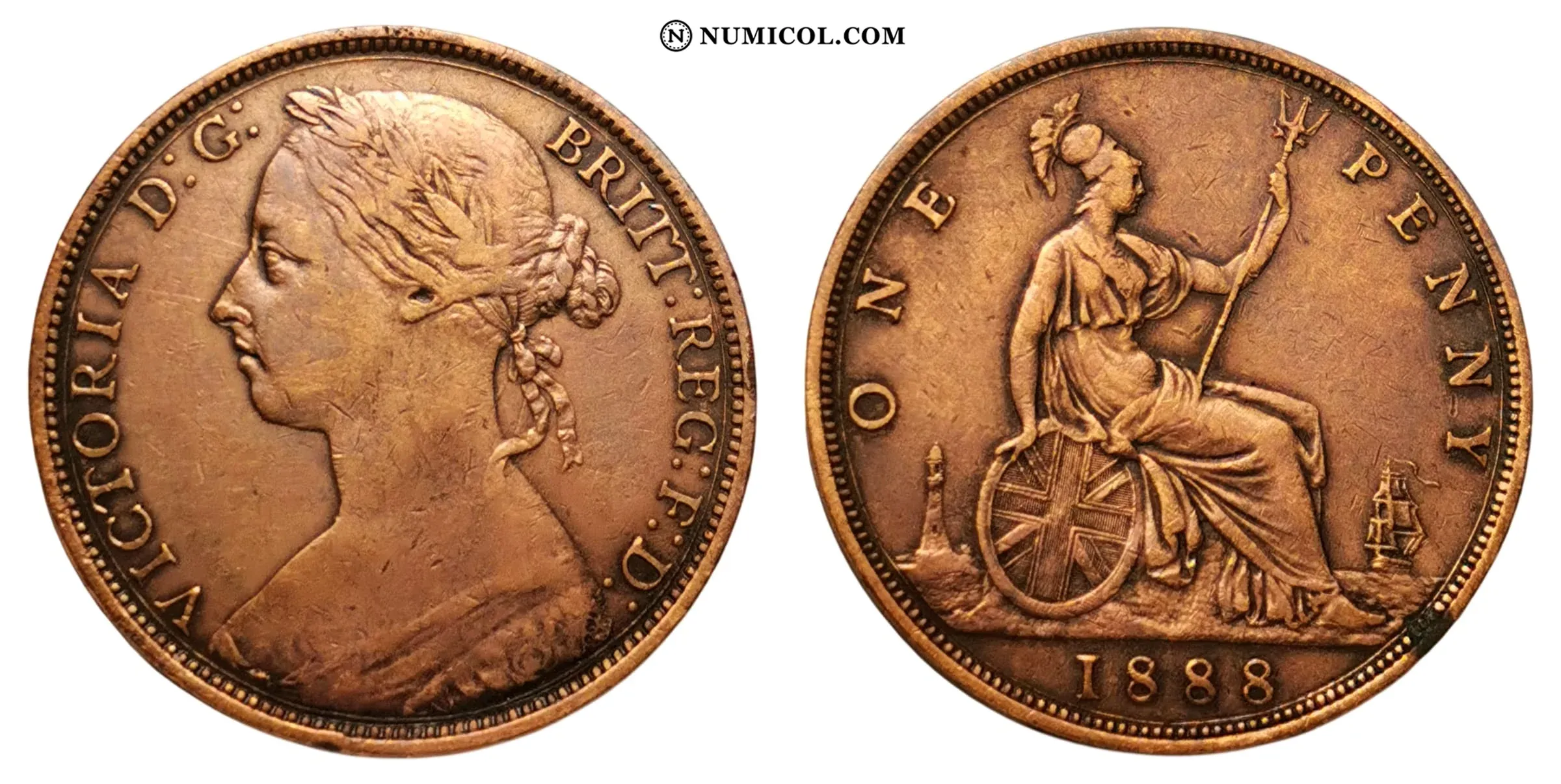 1 Penique - Victoria (2.º retrato; 2nd type)