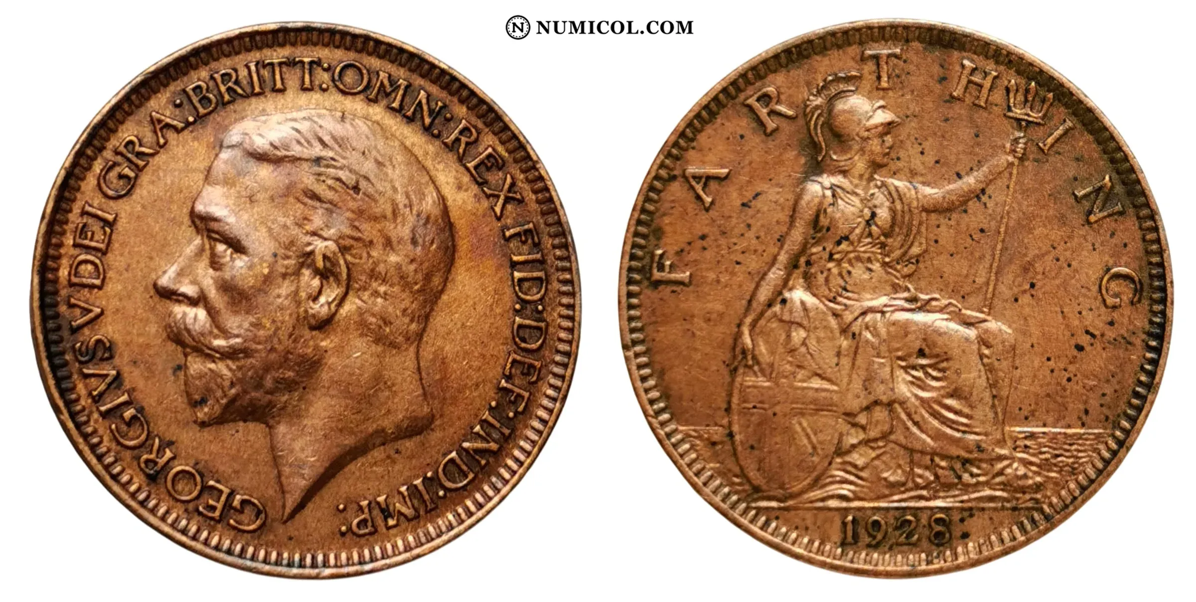1 Farthing - Jorge V (modified effigy)