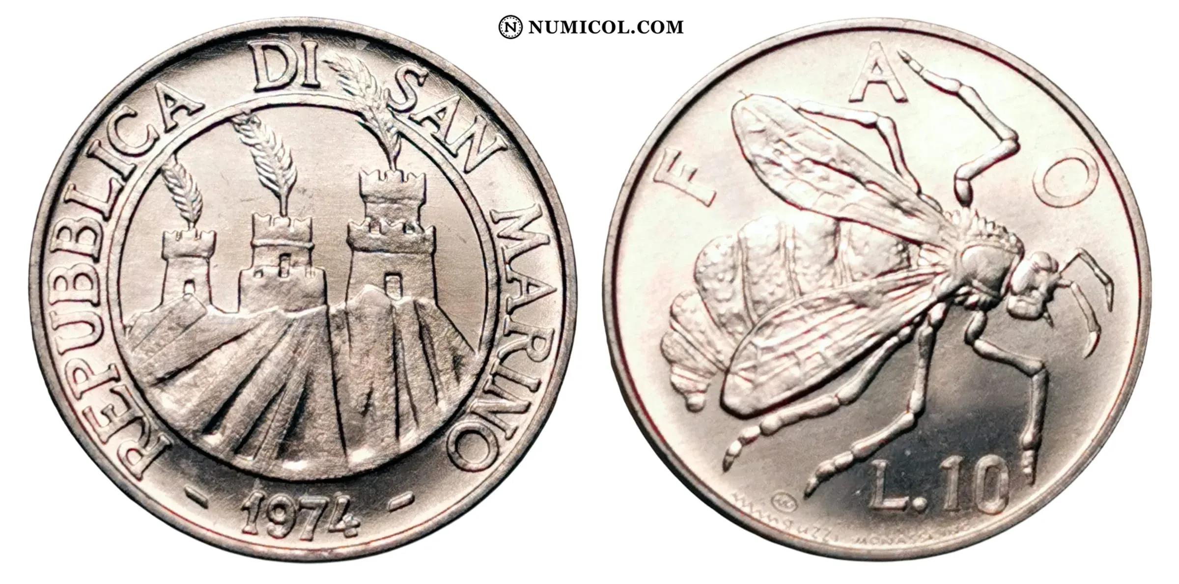 10 Lire (Honeybee; FAO)