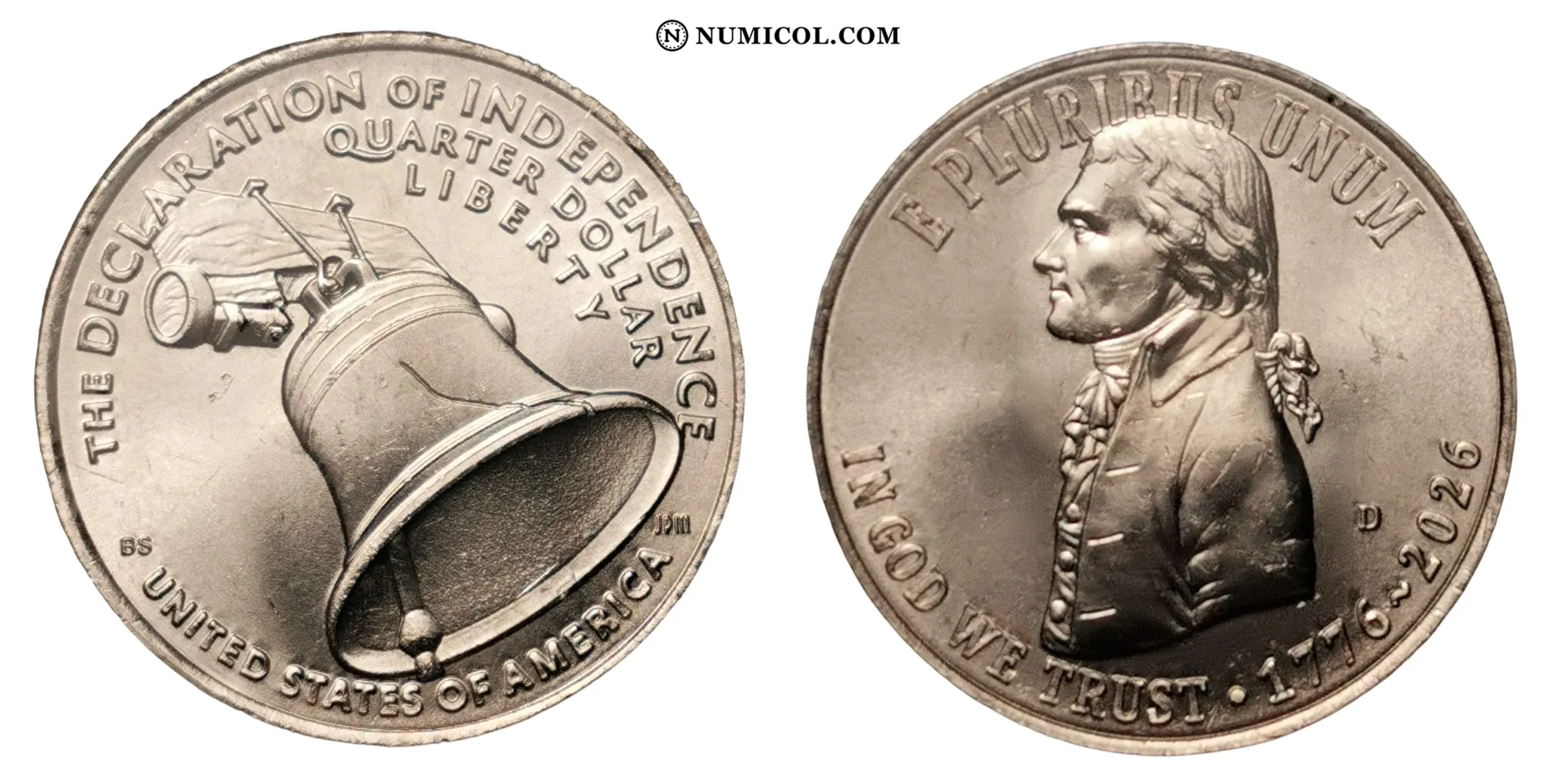 Moneda ¼ Dólar (Declaration of Independence) año 2026