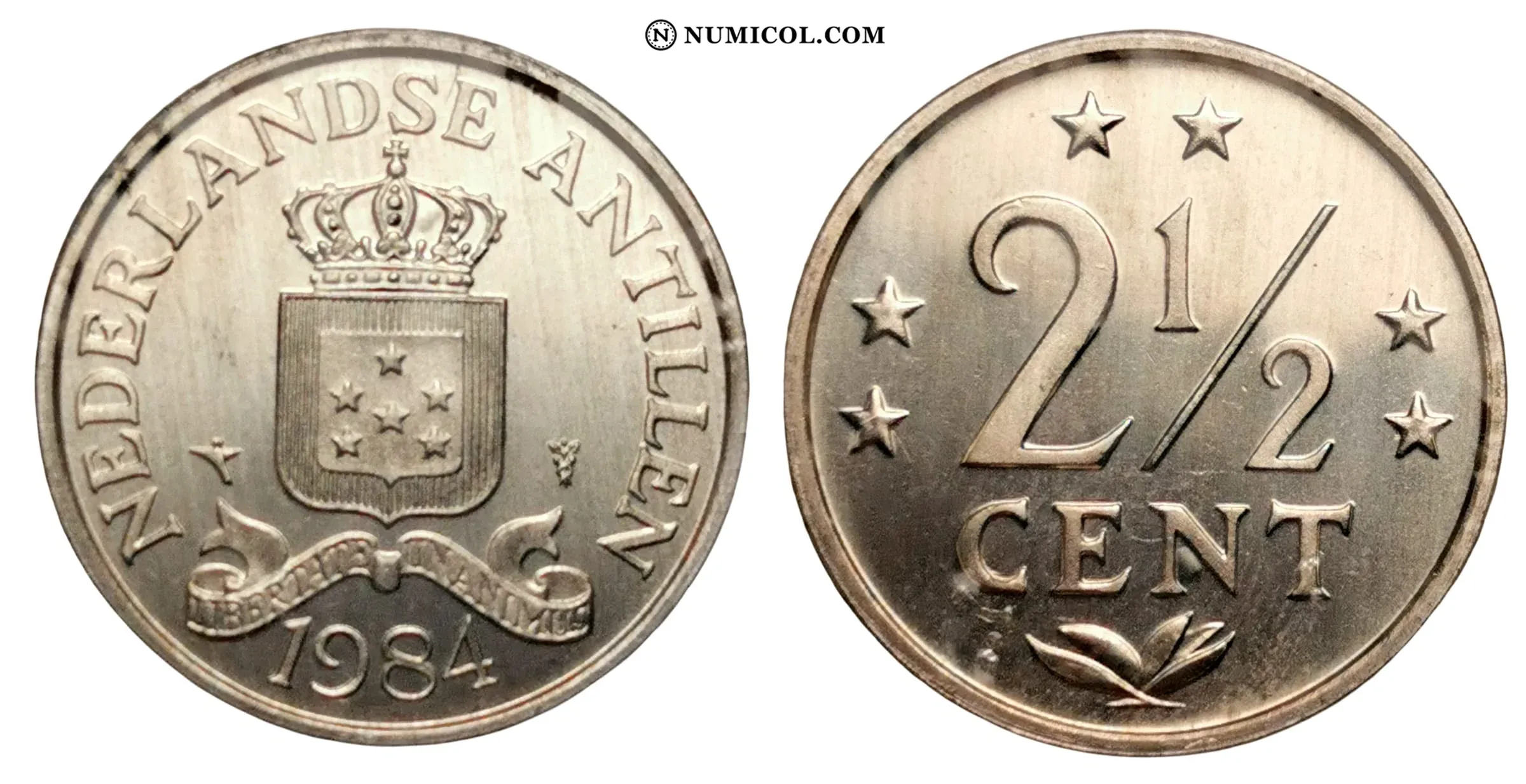 Moneda 2½ Cents año 1984