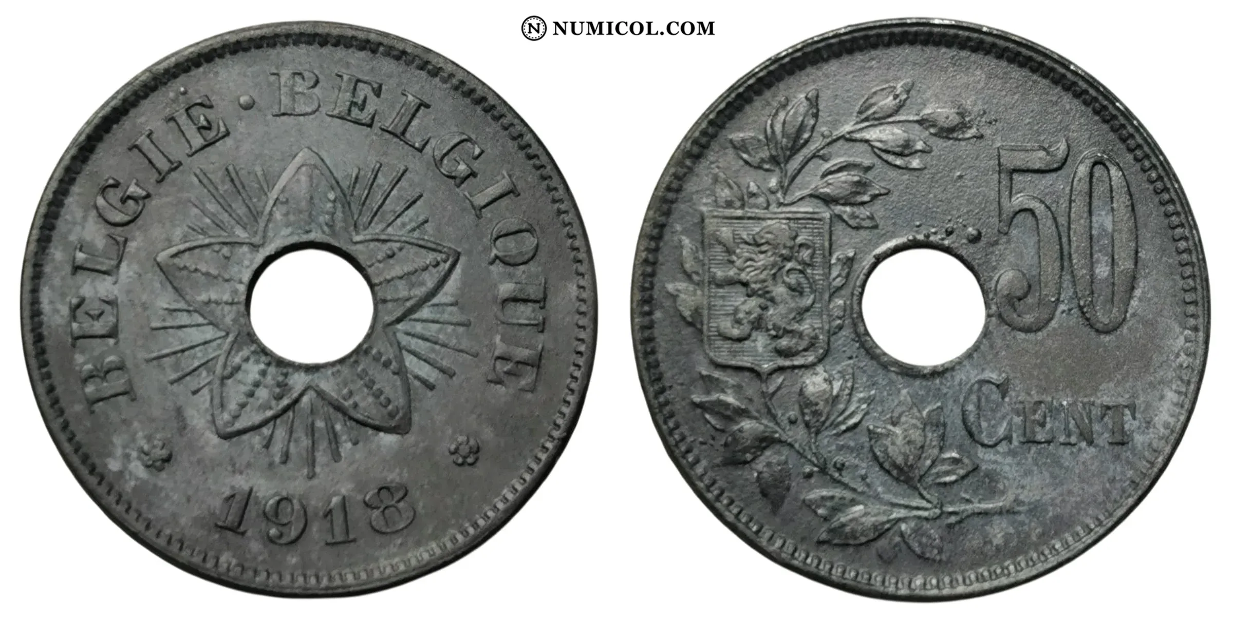 Moneda 50 Centimes (German Occupation Coinage)