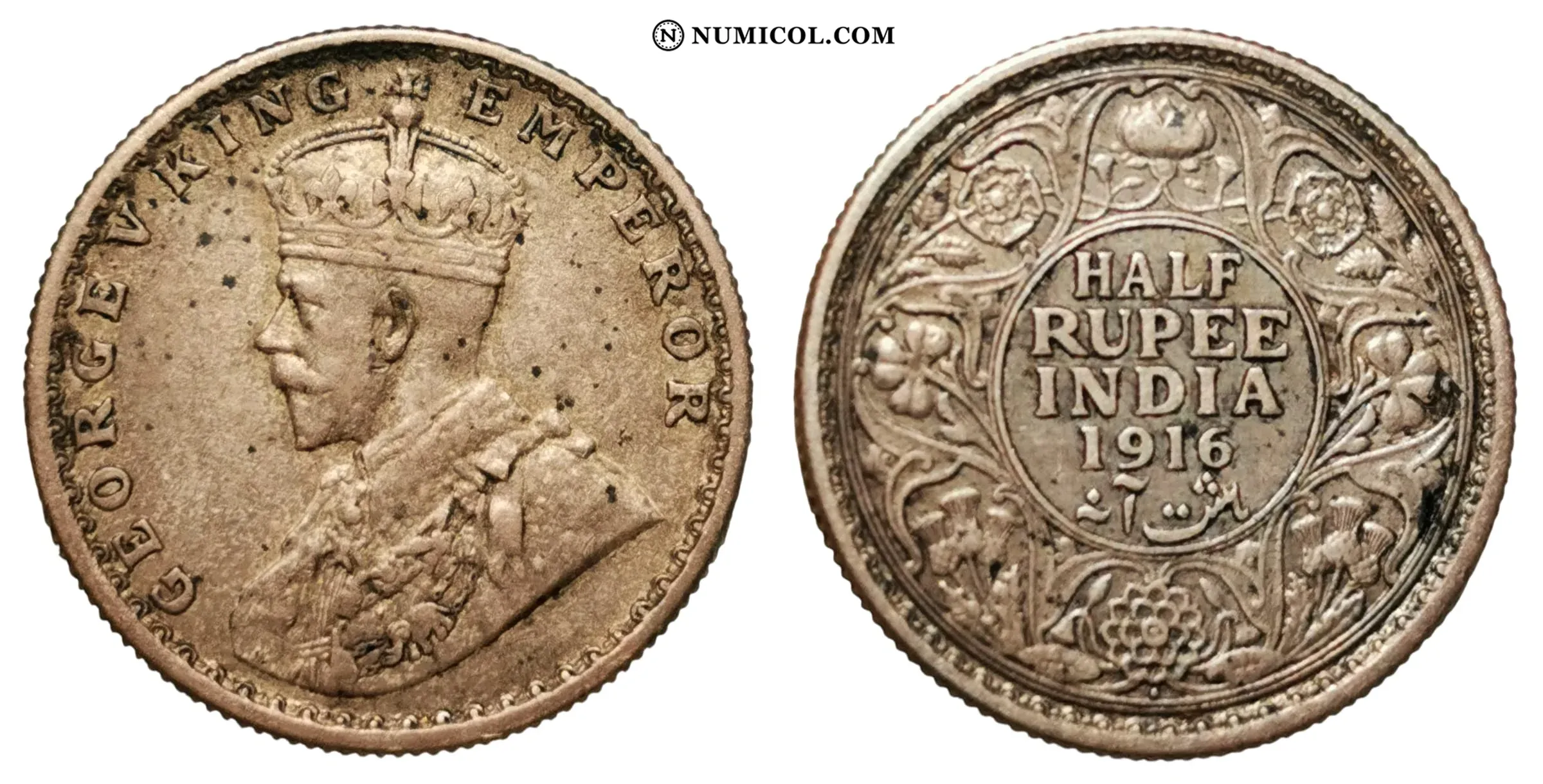 Moneda ½ Rupee - Jorge V