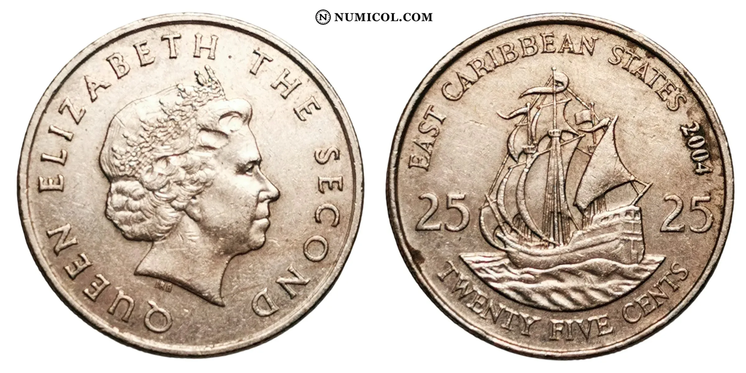 25 Cents - Isabel II (4.º retrato)