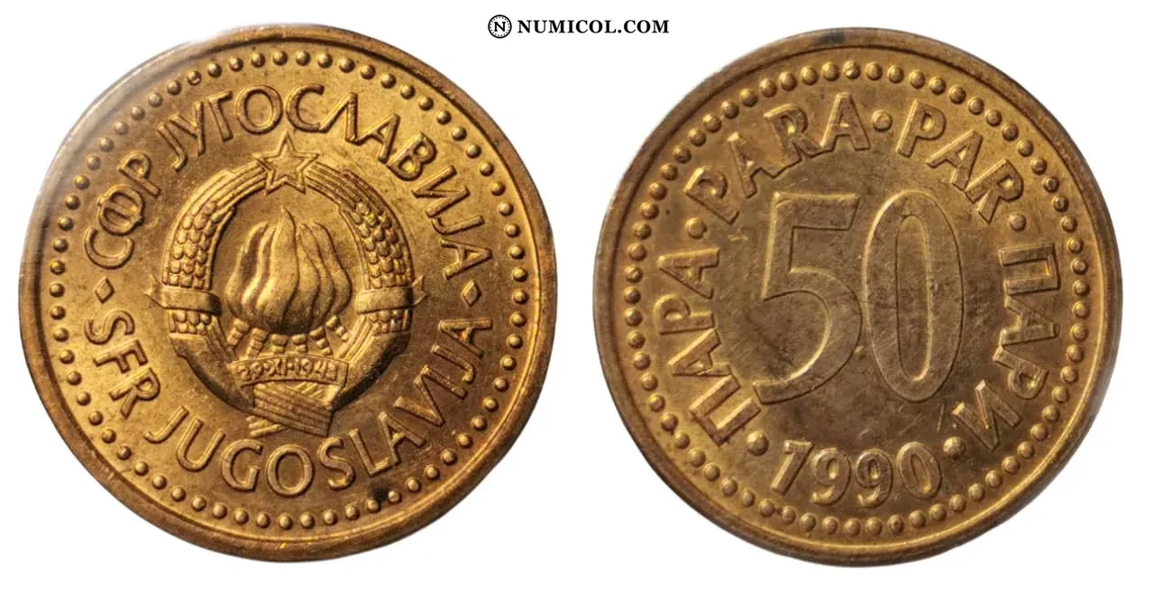 Moneda 50 Para año 1990