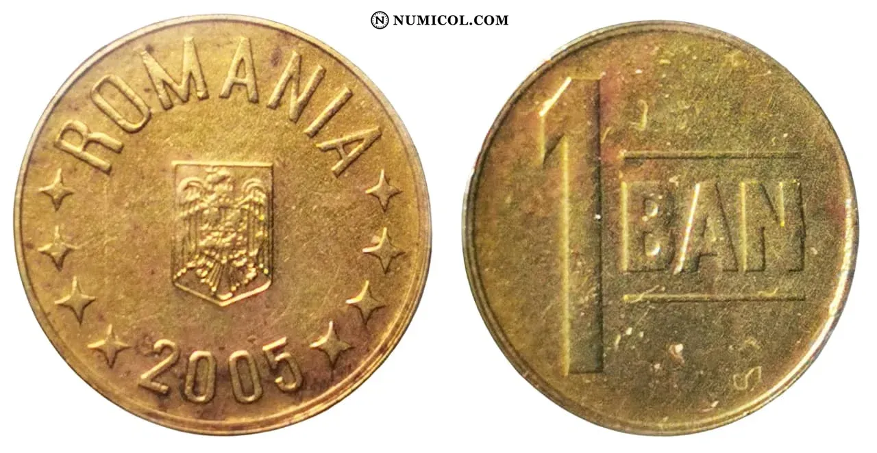 Moneda 1 Ban (Águila sin corona)