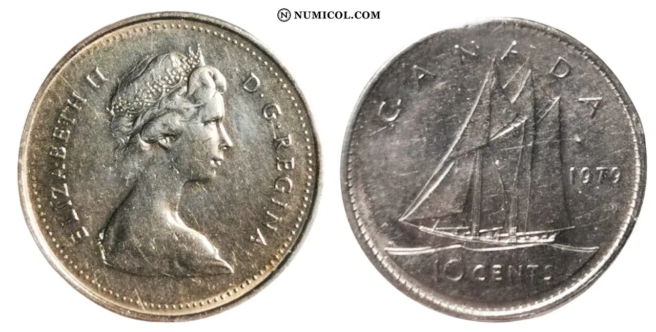 10 Cents - Elizabeth II (2nd portrait modified)