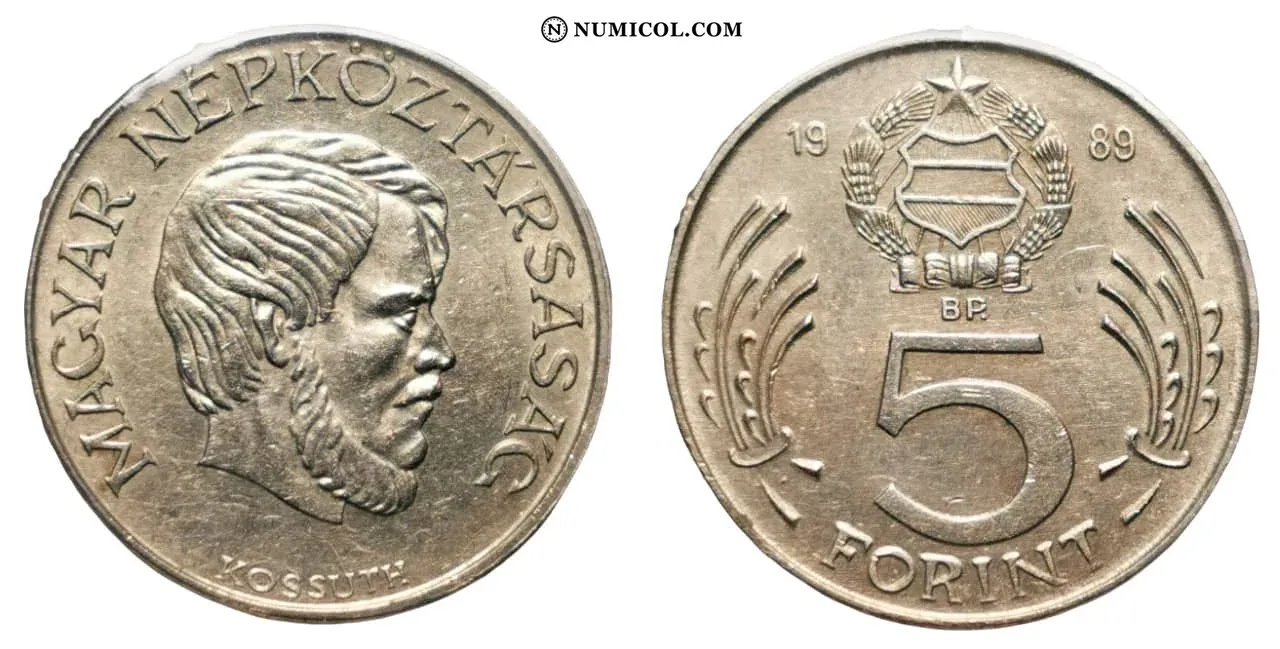Moneda 5 Forint (Lajos Kossuth; small issue)