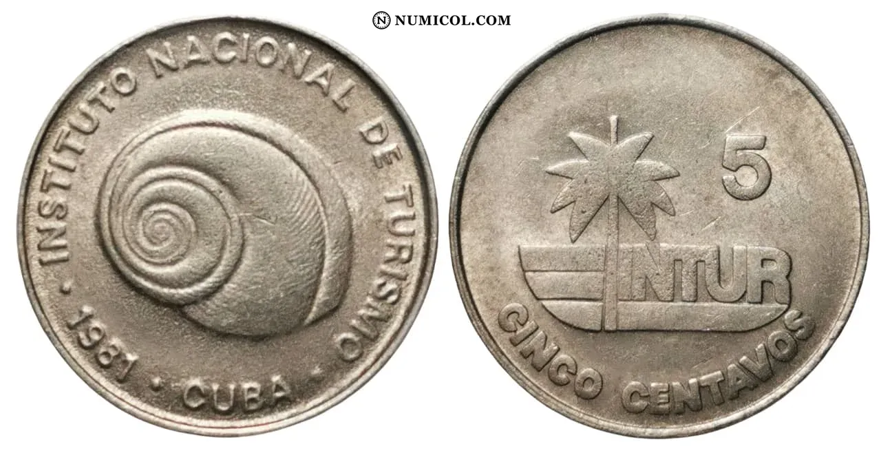 Moneda 5 Centavos (INTUR) año 1981