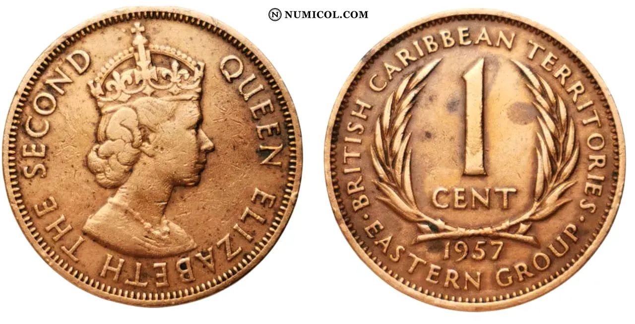 1 Cent - Isabel II 1.er retrato