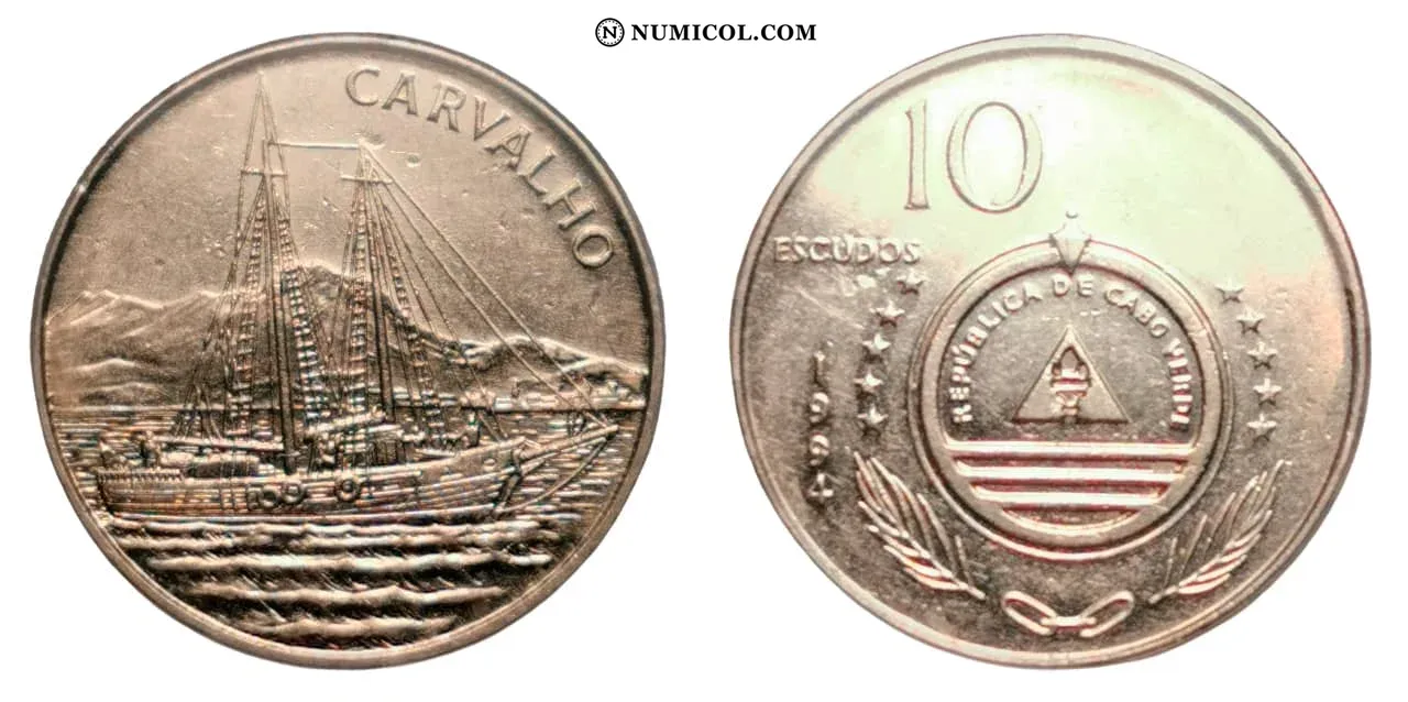 10 Escudos (Sailing ship "Carvalho")
