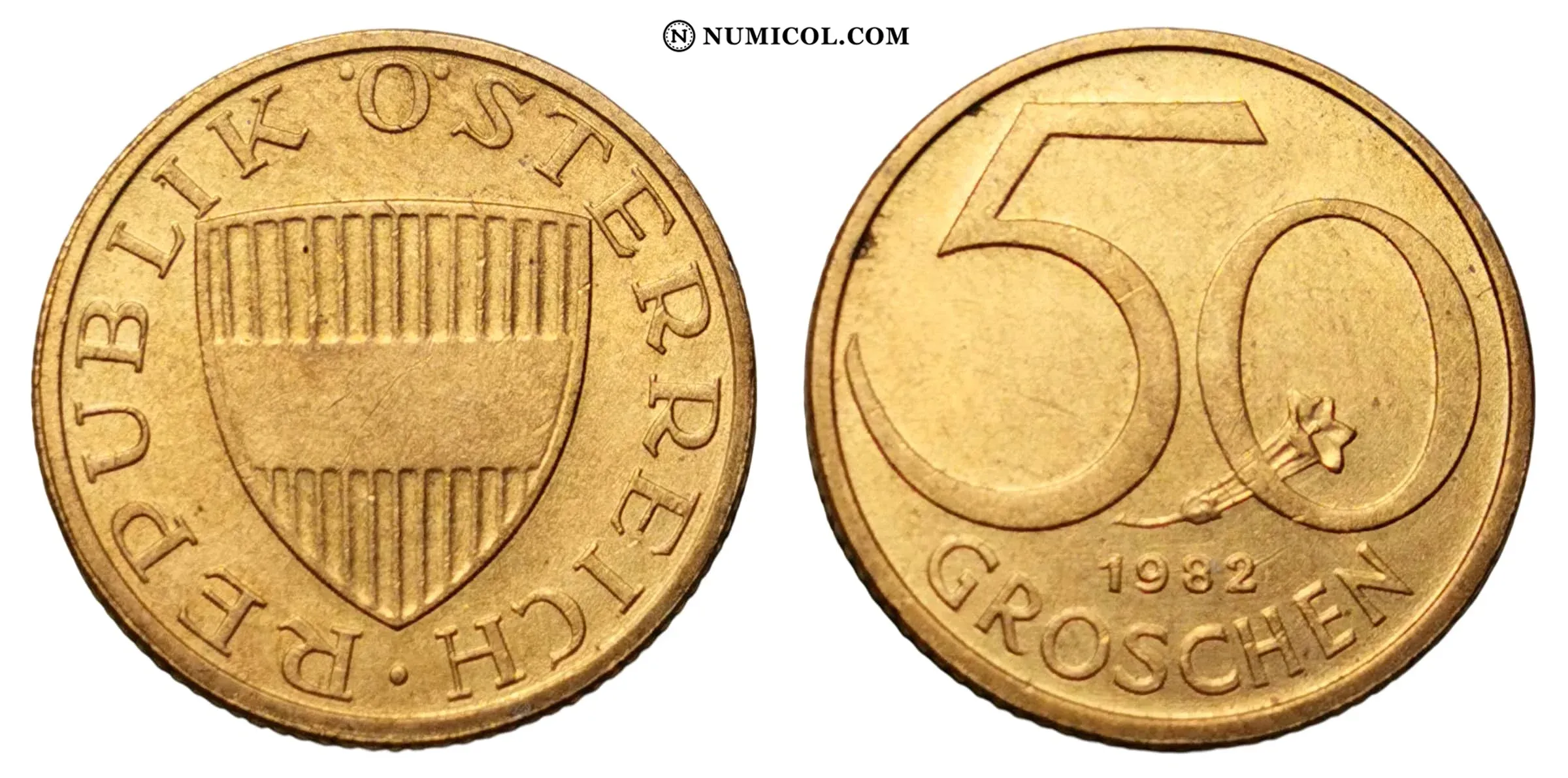 Moneda 50 Groschen año 1982