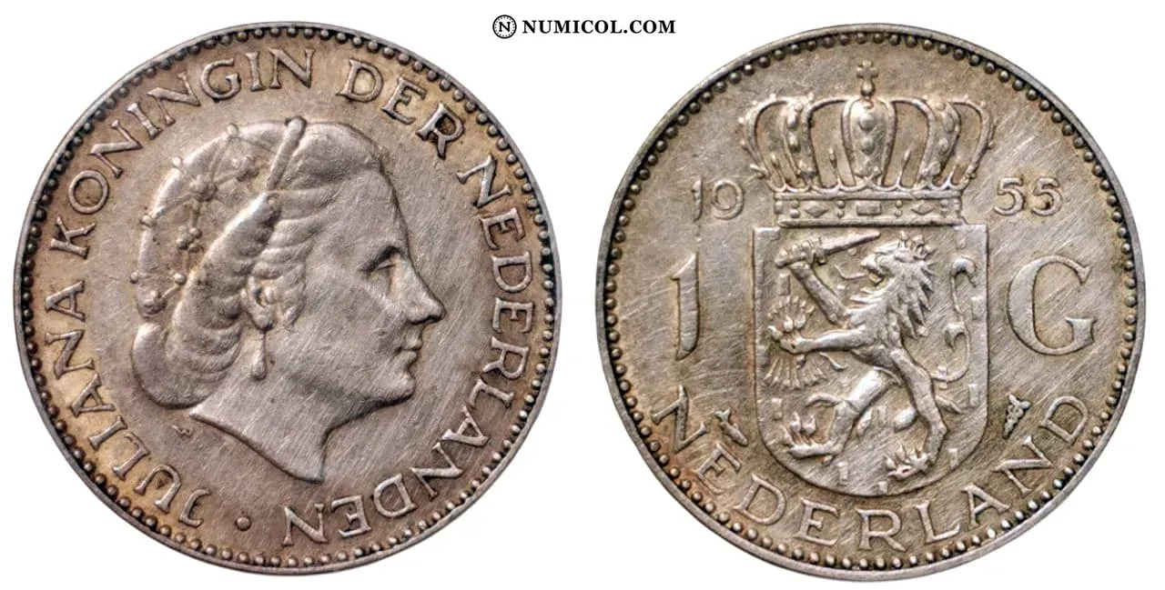 Moneda 1 Florines - Juliana año 1955