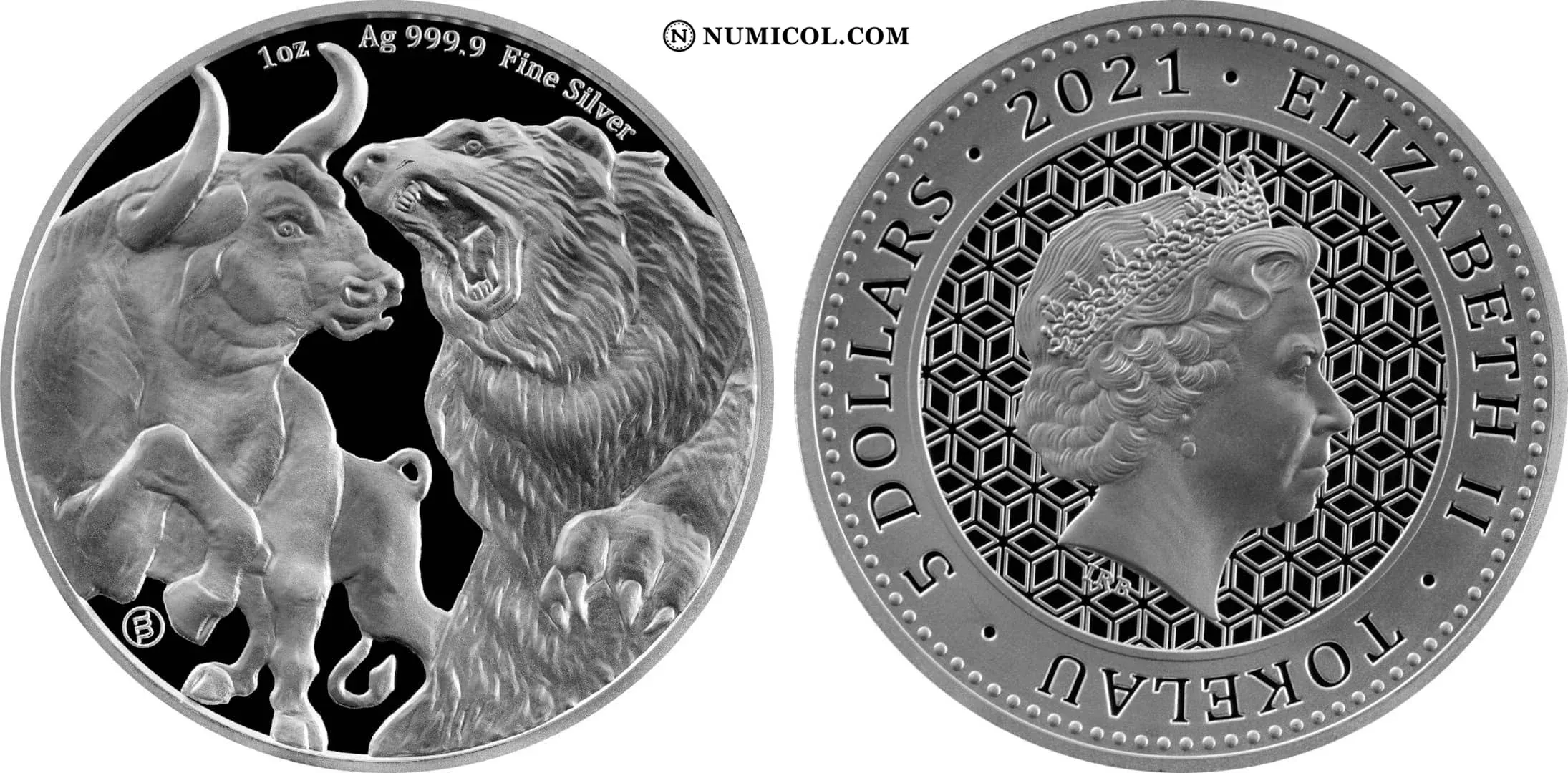 5 Dollars - Elizabeth II (Bull and Bear)