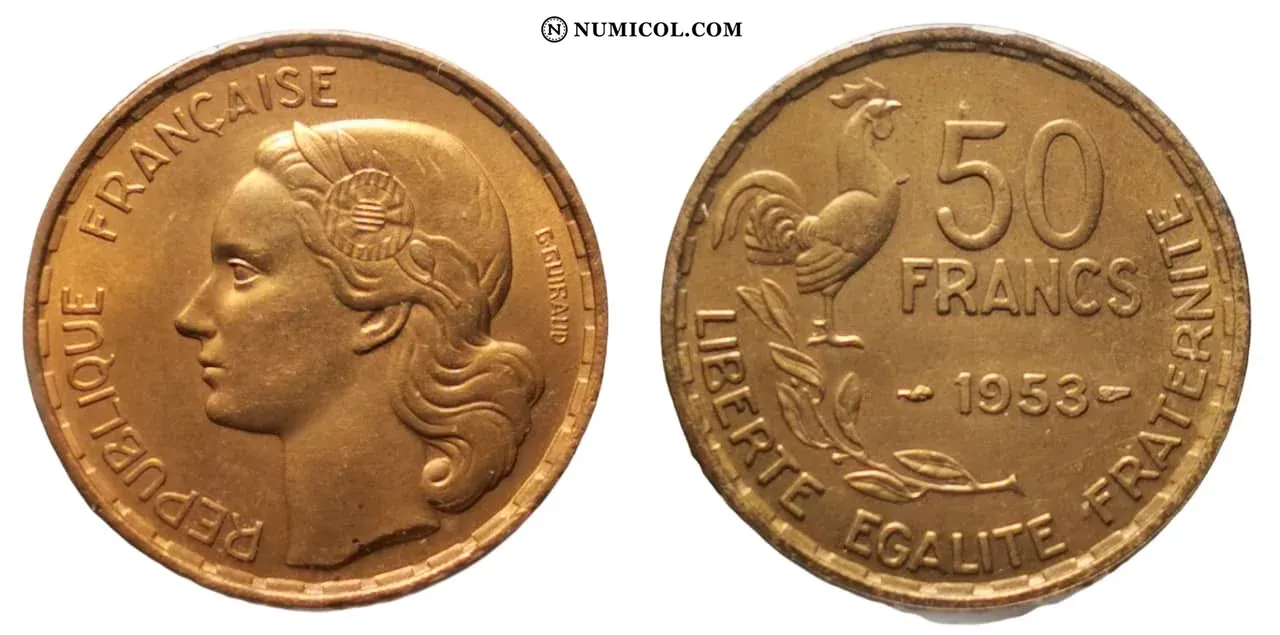 Moneda 50 Francos año 1953