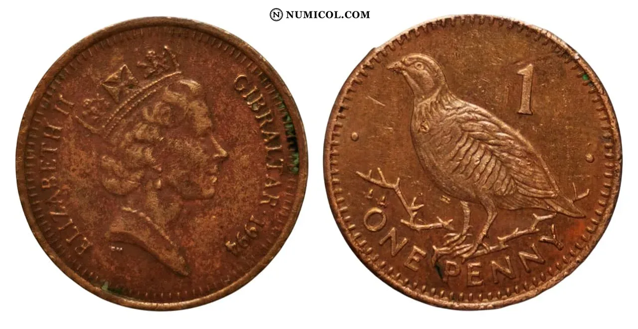 1 Penny - Elizabeth II (Barbary Partridge; non-magnetic)