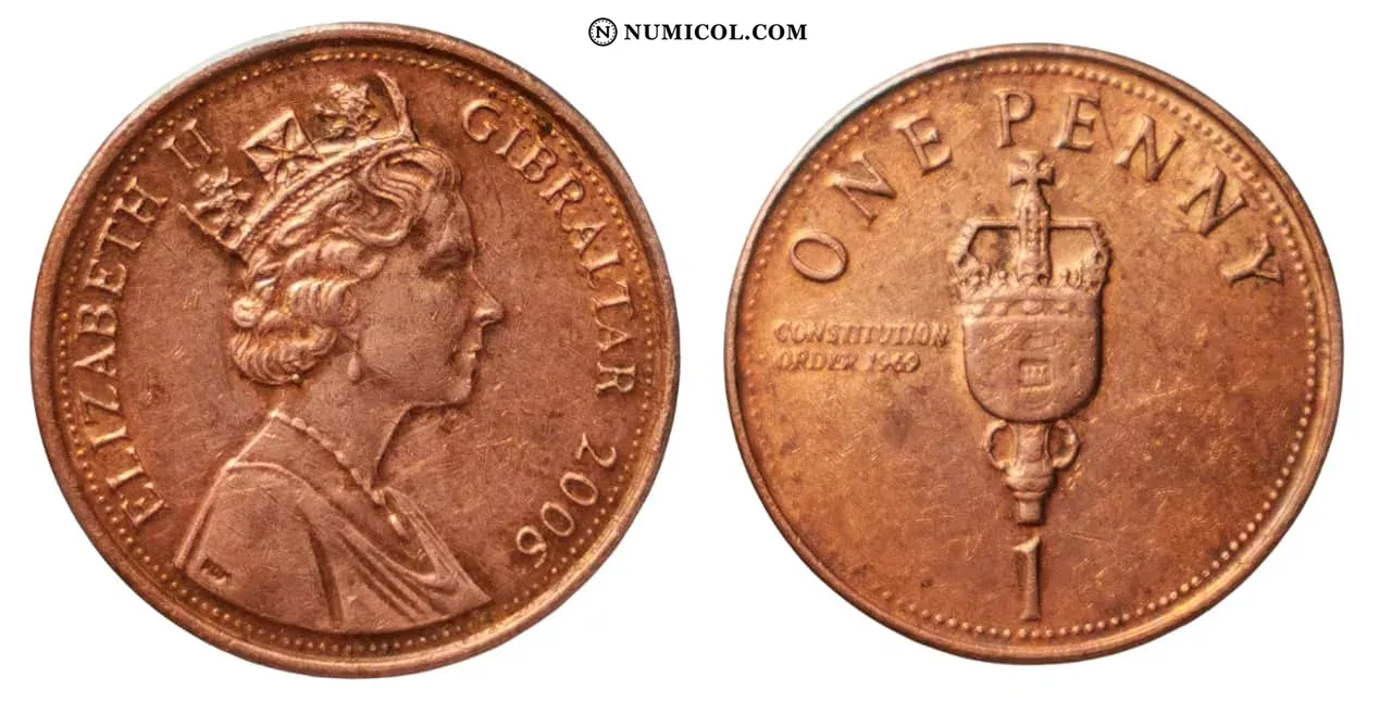 1 Penny - Elizabeth II (Mace of the House of Assembly)