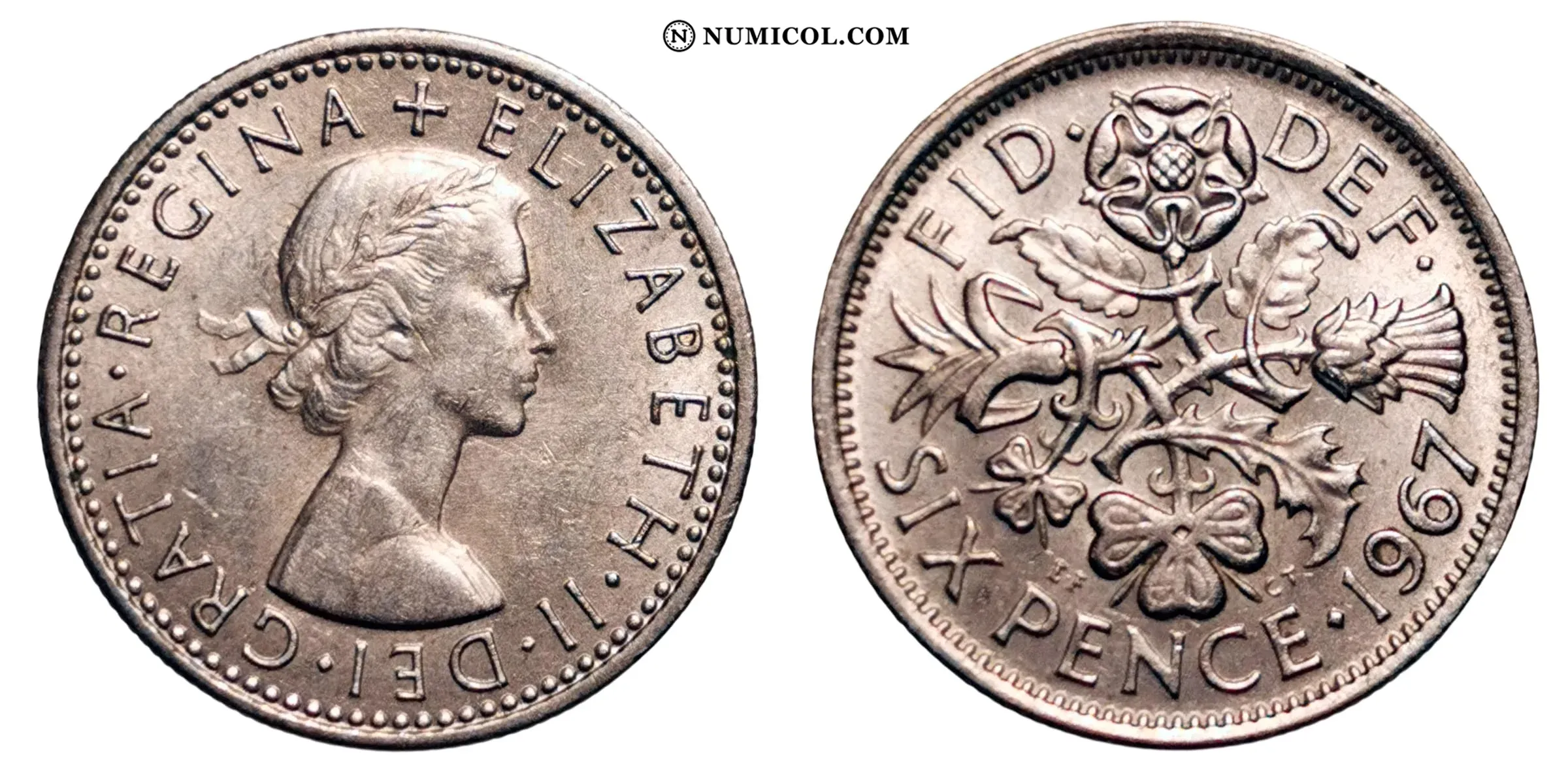 6 Pence - Elizabeth II (1st portrait; without 'BRITT:OMN')
