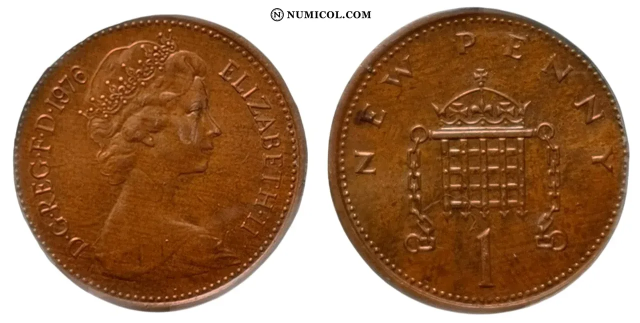 1 New Penique - Isabel II (2.º retrato)