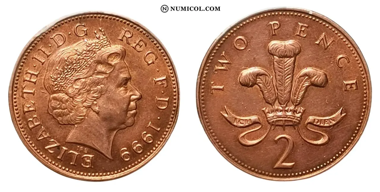 2 Pence - Elizabeth II (4th portrait; magnetic)