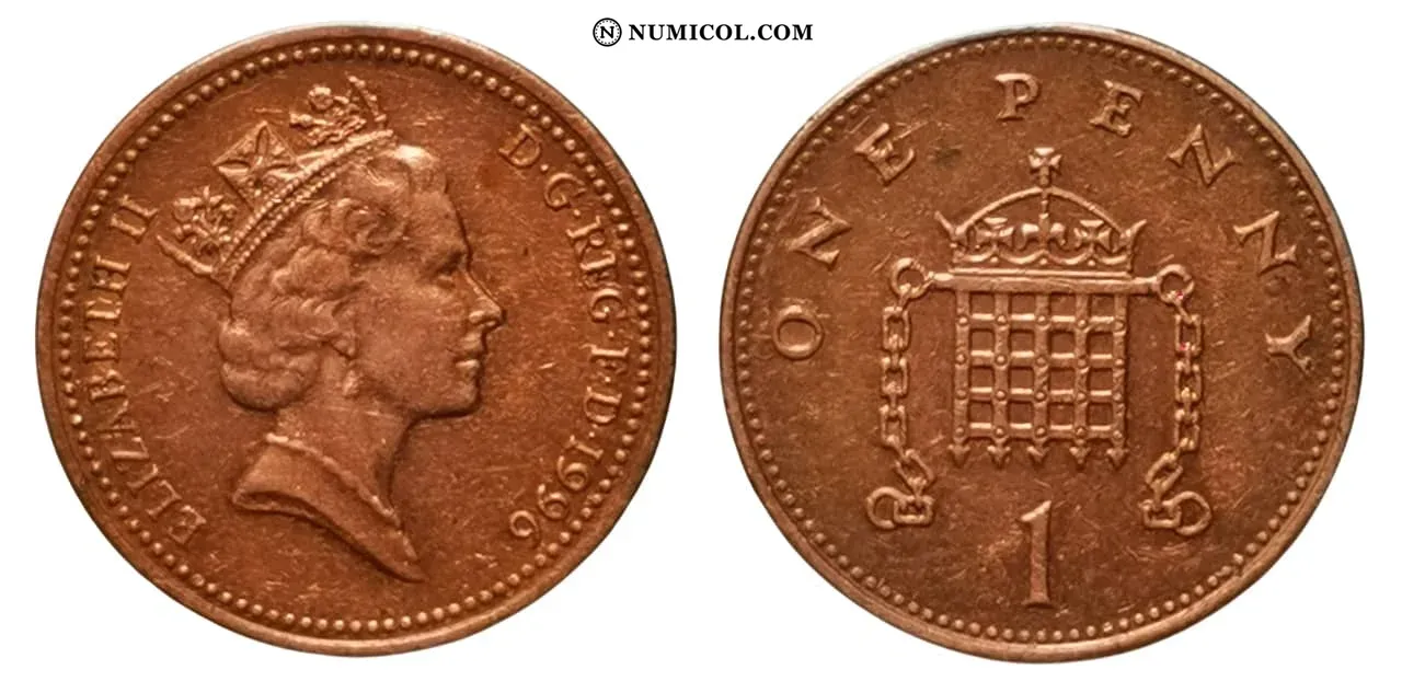 1 Penny - Elizabeth II (3rd portrait; magnetic)