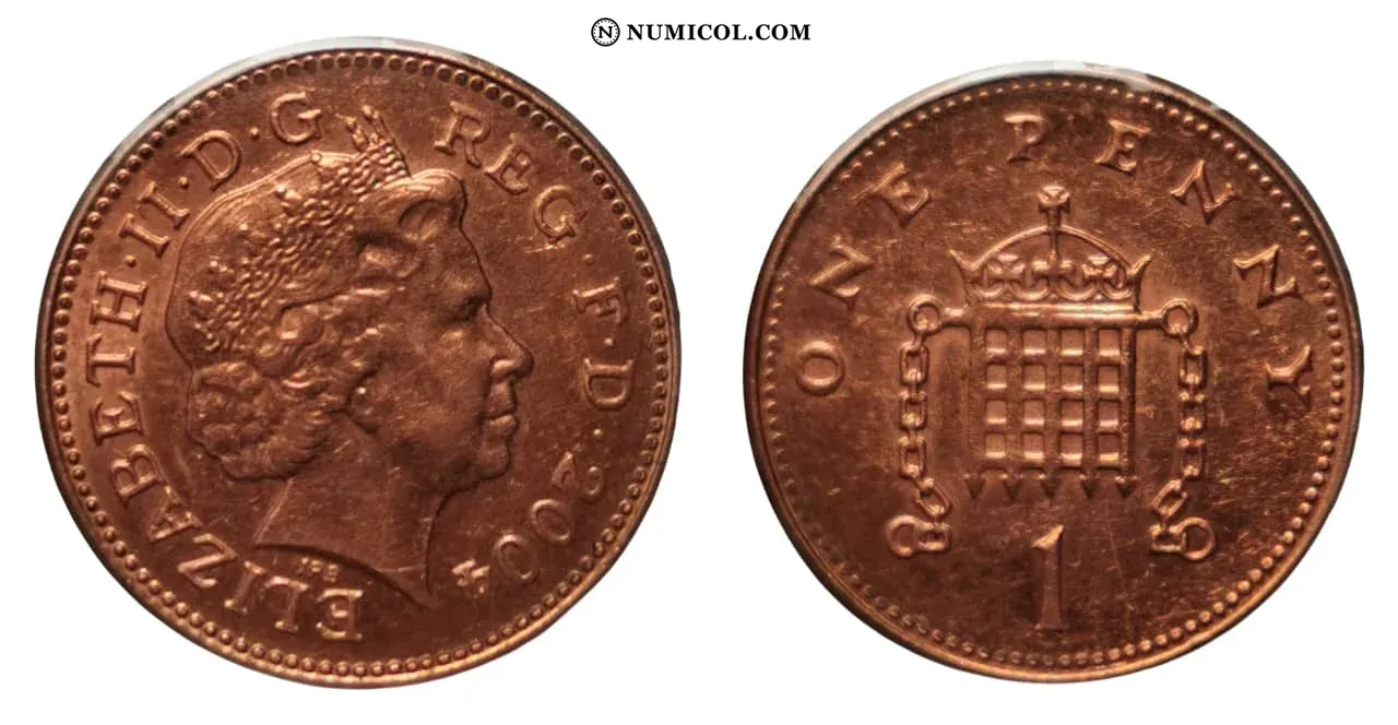 1 Penique - Isabel II (4.º retrato; magnética)