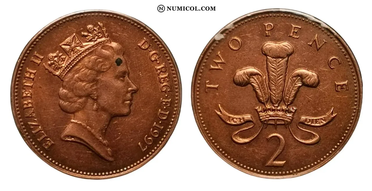 2 Pence - Elizabeth II (3rd portrait; magnetic)