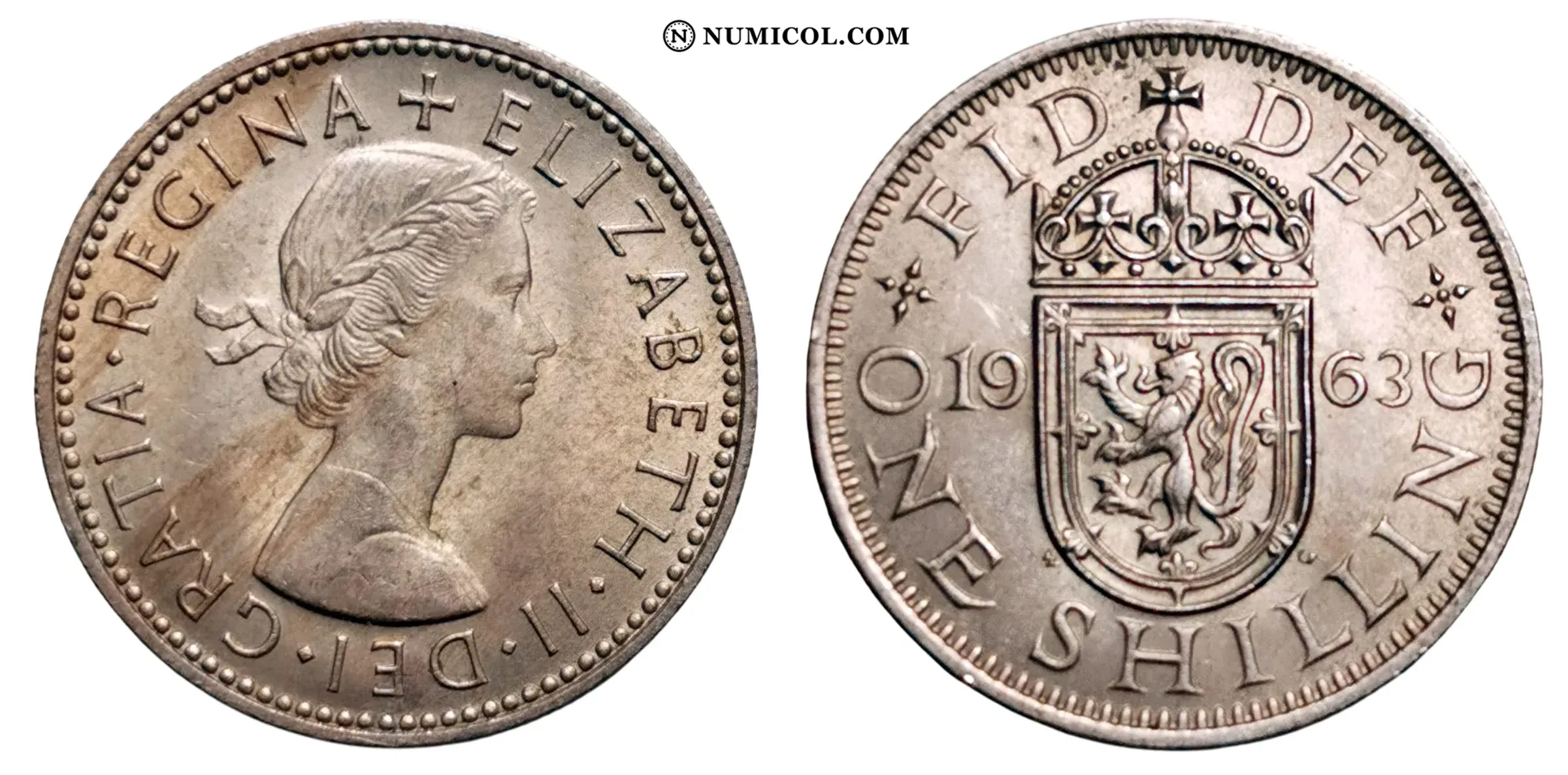 1 Shilling - Elizabeth II (Scottish shield; without 'BRITT:OMN')