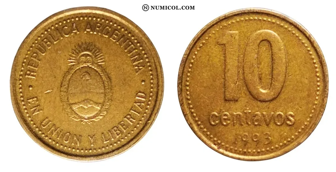 10 Centavos (reeded edge; non-magnetic)