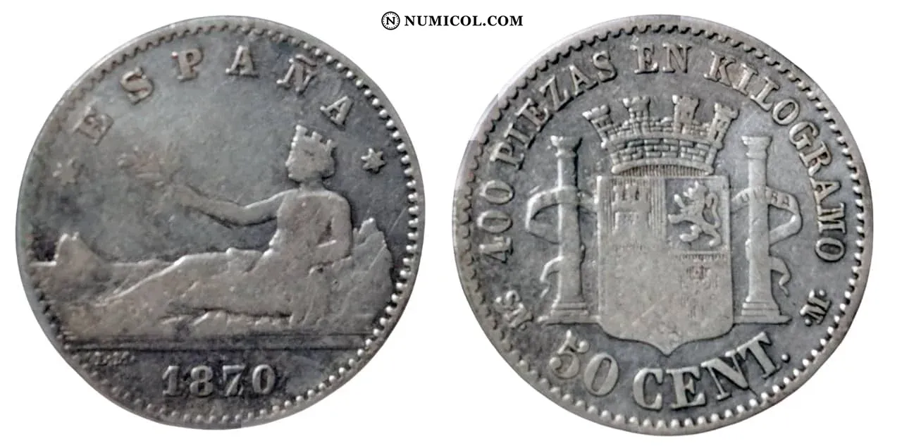 50 Centimos - Provisional Government